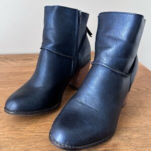 Maurices Midnight Black Ankle Booties